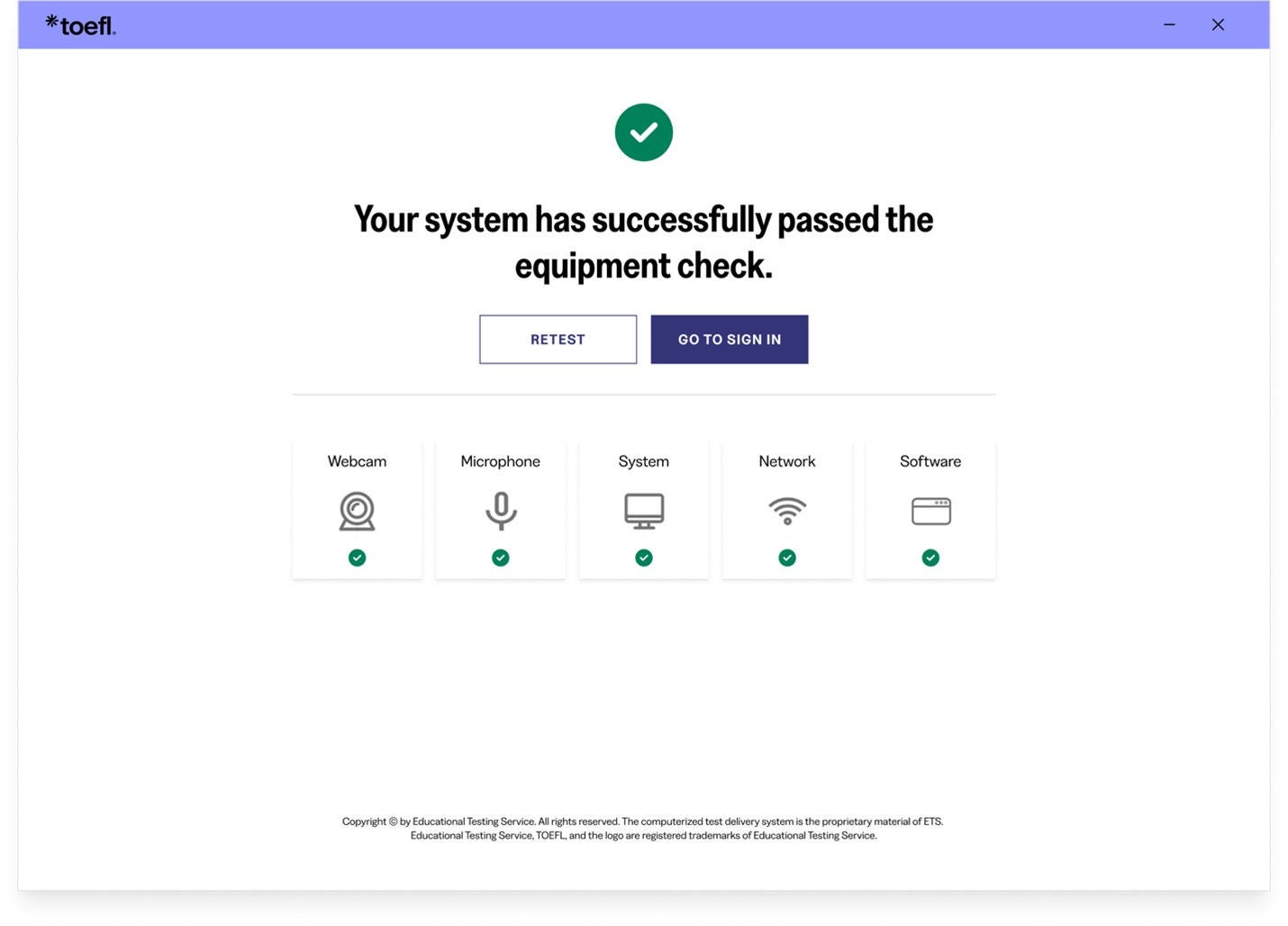 Passe na verificação de equipamentos