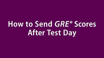 Vídeo sobre como enviar as notas do GRE após o dia da prova
