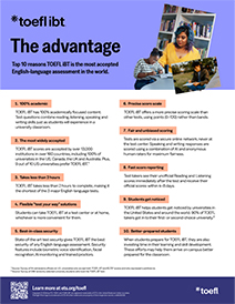 Vantagem do TOEFL iBT