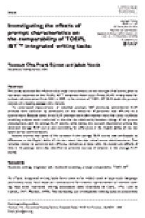Leia mais sobre Investigando os Efeitos das Características do Prompt na Comparabilidade das Tarefas Integradas de Escrita do TOEFL iBT