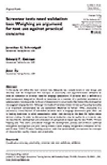 Leia mais sobre testes de triagem que também precisam de validação: ponderando um argumento para uso em testes em relação a preocupações práticas